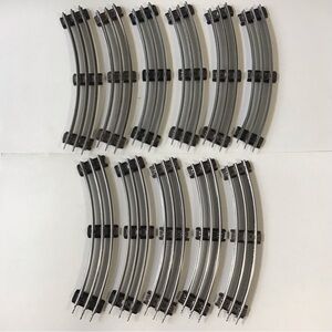 11 Lionel Train Curved Track O Gauge Tubular 3-Rail Vintage Model Railroad